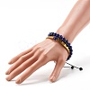 Natural Lapis Lazuli(Dyed) Stretch Bracelets Set for Girl Women BJEW-JB06805-02-7