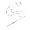 Alloy Sword Pendant Necklace with 304 Stainless Steel Cable Chains NJEW-JN04474-3