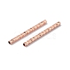 Rack Plating Brass Straight Tube Beads KK-WH0061-03C-RG-3