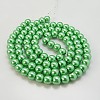 Pearlized Glass Pearl Round Beads Strands X-HY-10D-B64-2