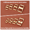 Olycraft 4Pcs 4 Styles Brass Tri-Glide Adjuster Buckles Clasps FIND-OC0003-44-4