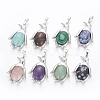 Natural & Synthetic Mixed Stone Pendants G-L512-A-1