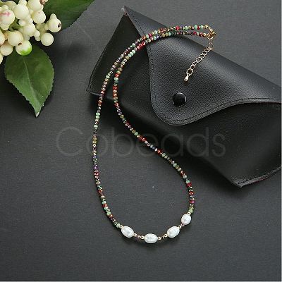 4Pcs 4 Colors Glass Beaded Necklaces Sets NJEW-SZ0001-39-1