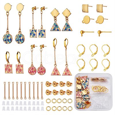 DIY Gemstone Dangle Earring Making Kits DIY-SZ0008-72-1