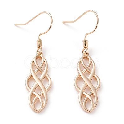 Brass Dangle Earrings EJEW-B002-05G-1