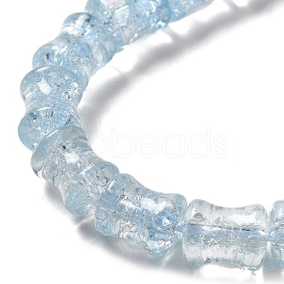 Transparent Crackle Glass Beads Strands GLAA-D025-01A-1