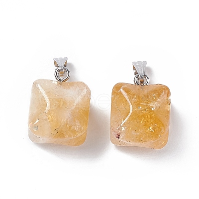 Natural Citrine Pendants G-C002-02G-1