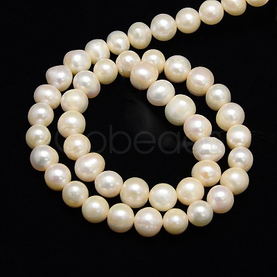 Natural Cultured Freshwater Pearl Beads Strands PEAR-L001-E-07-1