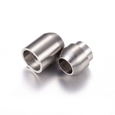 Tarnish Resistant 304 Stainless Steel Magnetic Clasps with Glue-in Ends X-STAS-Q164-1