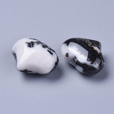 Natural Zebra Jasper Heart Love Stone G-F659-A31-1