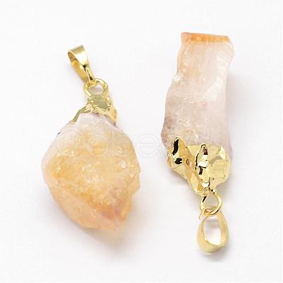 Natural Druzy Agate Pendants G-N0167-011-1