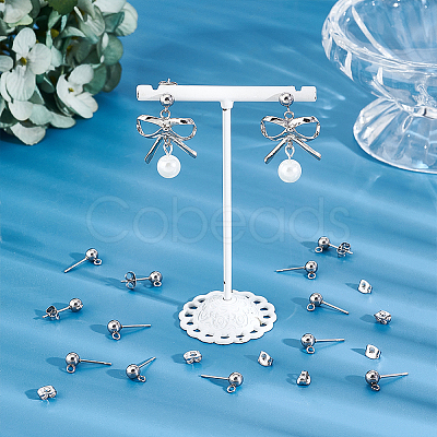 Unicraftale 100Pcs 304 Stainless Steel Ball Post Stud Earring Findings STAS-UN0056-39-1