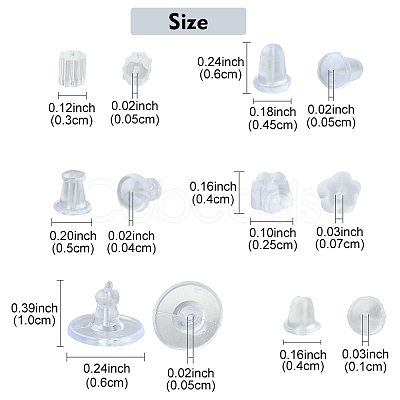 443Pcs 6 Style Plastic Ear Nuts Sets KY-YW0001-56-1