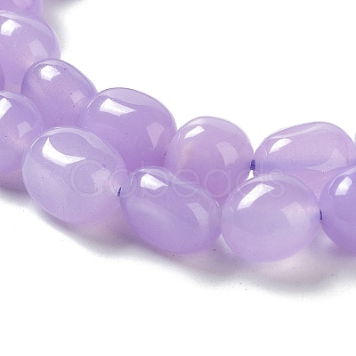 Natural White Jade Beads Strands G-E614-B01-11-1