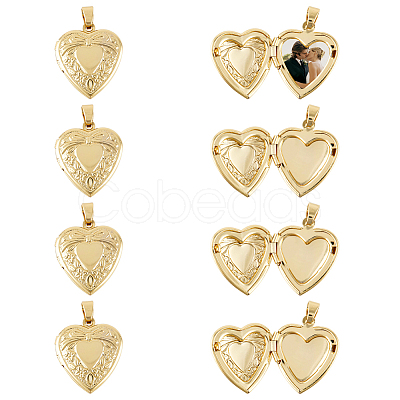 SUPERFINDINGS Brass Locket Pendants KK-FH0004-90-1