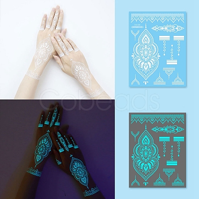 Luminous Removable Temporary Water Proof Tattoos Paper Stickers PW-WG69616-08-1