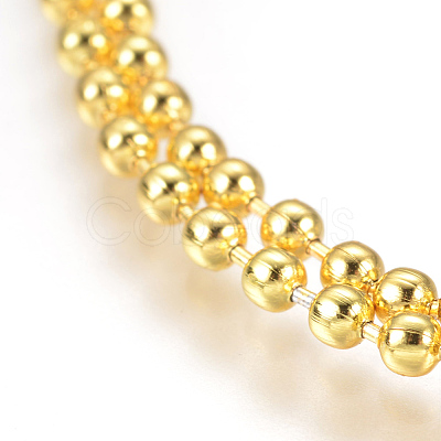 Stainless Steel Ball Chain Necklace Making MAK-L019-01E-G-1