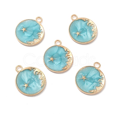 Alloy Enamel Pendants ENAM-N054-008F-G-1