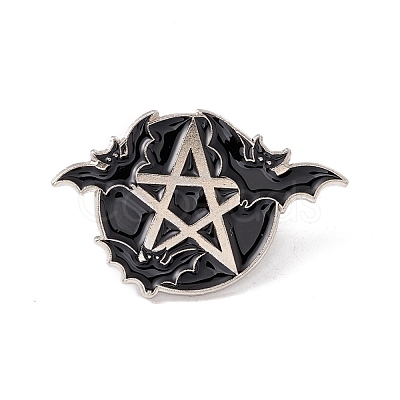 Bat and Pentacle Enamel Pin JEWB-H008-18P-1