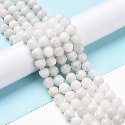 Natural Rainbow Moonstone Beads Strands G-I249-B04-02-1