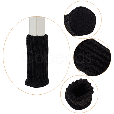 Gorgecraft 16Pcs 2 Colors Polyester Knitting Furniture Round Leg Covers FIND-GF0003-83-1