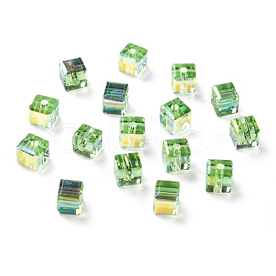 Electroplate Transparent Glass Beads EGLA-B003-01A-06-1