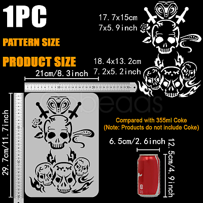 Plastic Hollow Out Drawing Painting Stencils Templates DIY-WH0396-816-1