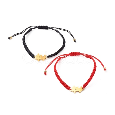 Nylon Thread Braided Bead Bracelet Sets BJEW-JB06413-1