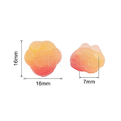 Gradient Style Resin Cabochons CRES-CJ0001-18-1