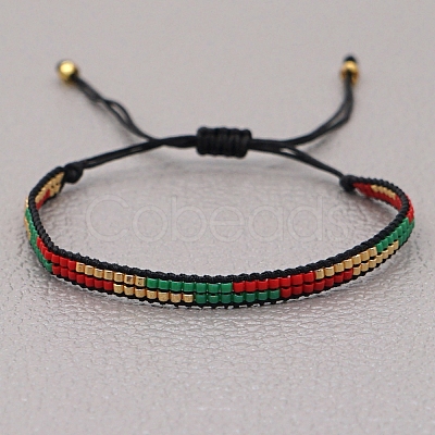 Miyuki Seed Braided Bead Bracelet BJEW-P269-28C-1