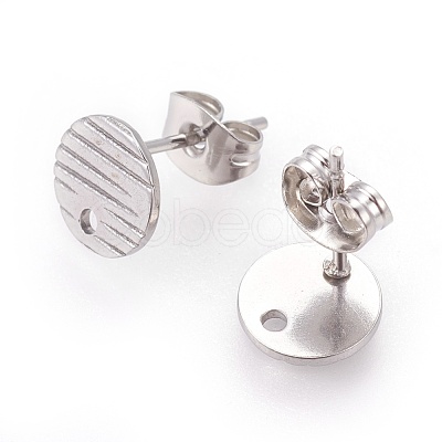 Non-Tarnish 304 Stainless Steel Ear Stud Findings X-STAS-O119-17A-P-1