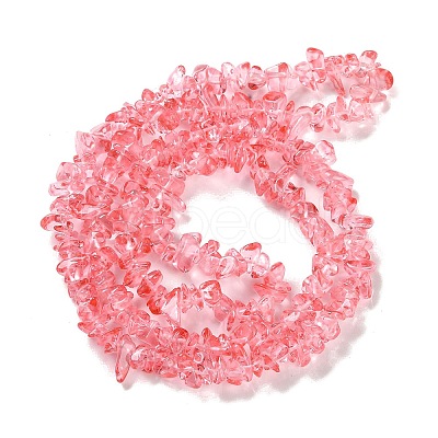 Spray Painted Transparent Glass Beads Strands X-GLAA-P060-01B-06-1