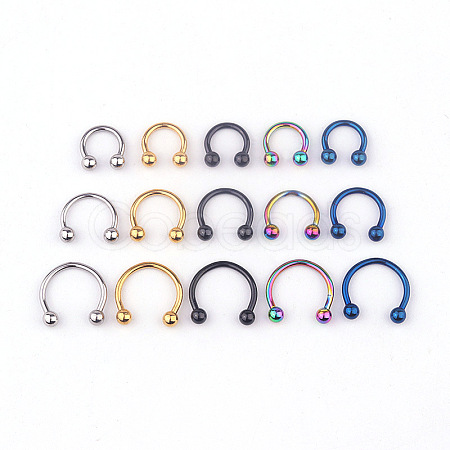 316L Surgical Stainless Steel Hoop Nose Rings for Women Men WGA64B5-08-1