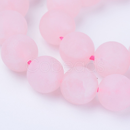 Natural Rose Quartz Beads Strands X-G-Q462-8mm-11-1