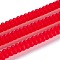 Frosted Glass Beads Strands, Heishi Beads, Rondelle, Red, 8.5x3.5mm, Hole: 1.4mm, about 110pcs/strand, 14.5~14.9 inch(37~38cm)