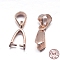 Sterling Silver Pendant Bails, Ice Pick & Pinch Bails, Rose Gold, 15x5.5x3mm, Hole: 4x3mm, Pin: 0.7mm, about 48pcs/20g