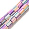 Polymer Clay Beads Strands, with Glitter Powder, Column, Mixed Color, 6~6.5x6.5~7mm, Hole: 1.2mm, about 63~65pcs/strand, 16.14~16.46''(41~41.8cm)