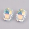 K9 Glass Rhinestone Pendants, Imitation Austrian Crystal, Faceted, Rectangle, Sunshine, 18.5~19x14x8mm, Hole: 1.6mm