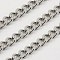 Tarnish Resistant 3.28 Feet 304 Stainless Steel Twisted Chains, Unwelded, Stainless Steel Color, 5x3.5x1.6mm