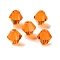 K9 Glass, Imitation Austrian Crystal Beads, Faceted, Bicone, Dark Orange, 6x6x6mm, Hole: 0.9mm