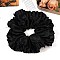 Girls Hair Accessories, Scrunchie/Scrunchy, Cloth  Elastic Hair Ties, Ponytail Holder, Black, 175x175mm