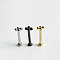 Titanium Steel Threadless Labrets Piercing Jewelry, Nose Studs Body Jewelry, Golden, 8mm, Pin: 1.8mm