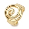 Brass Cuff Rings, Lead Free & Cadmium Free, Real 18K Gold Plated, Real 18K Gold Plated, Inner Diameter: 17mm