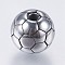 304 Stainless Steel Beads, FootBall/Soccer Ball, Antique Silver, 10mm, Hole: 2mm