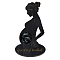 Wood Pregnant Woman Picture Frame Stand, for First Time Moms Baby Sonogram Frames, Black, 130x100x4mm, Groove: 67x4mm