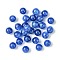 25Pcs Round Imitation Cat Eye Resin Beads, with Glitter Powder, Blue, 8mm, Hole: 1.6~1.8mm