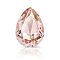 Preciosa&reg MAXIMA Crystal Fancy Stones, Czech Crystal, 435 16 301 Baroque Pear, Dura Foiling, 70530 Vintage Rose, 14x10mm