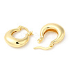 Rack Plating Brass Thick Hoop Earrings EJEW-R149-05G-2