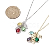 Stainless Steel and Glass Pendants Necklaces NJEW-JN04701-3