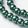 Round Glass Pearl Beads Strands JPS8MMY-59-2